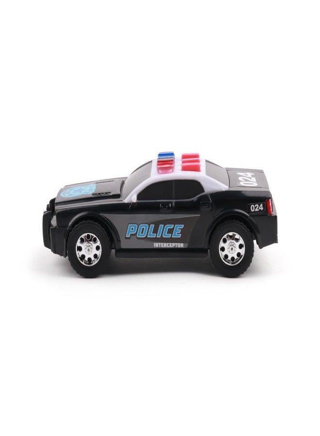 Mighty Fleet Toughest Minis 5" Police Cruiser Toy w/Lights & Sounds, Realistic Design & Batteries Included - Age 3+ - Image 1